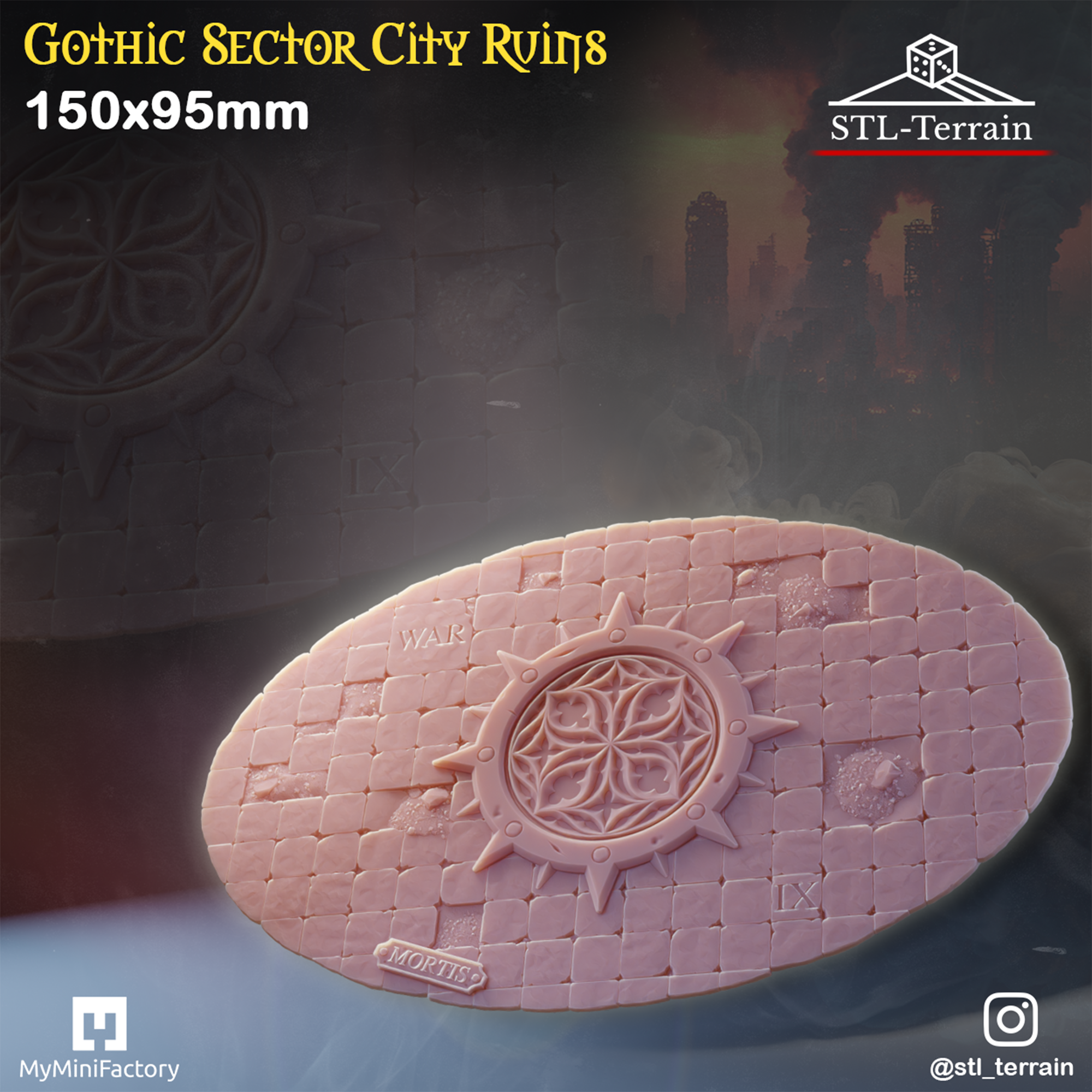 Toppers - Gothic Sector City Ruins - 60 à 170x109 - Impression 14k - Nettoyage ultrason - WAVE 2