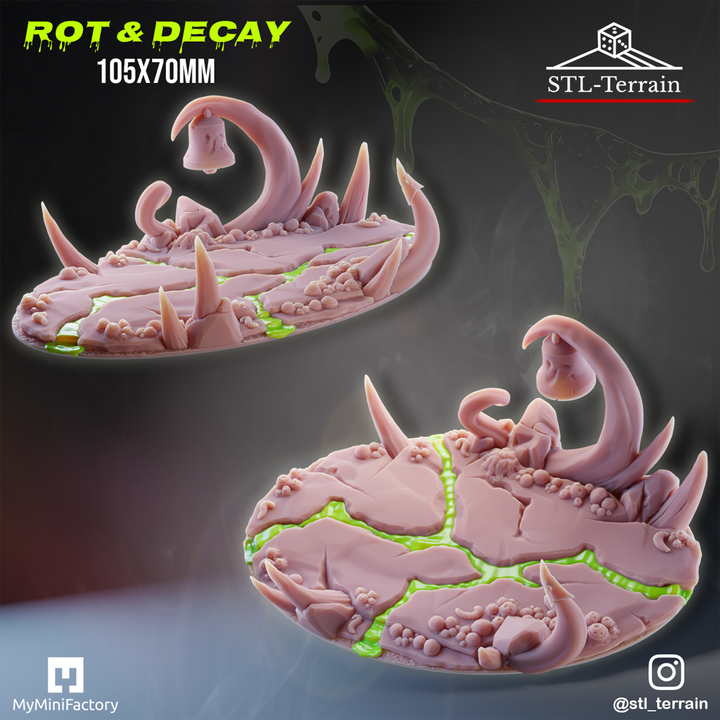 Toppers - Rot & Decay - 90x52 - 75x42 - 105x70 - Impression 14k - Nettoyage ultrason - SET 6