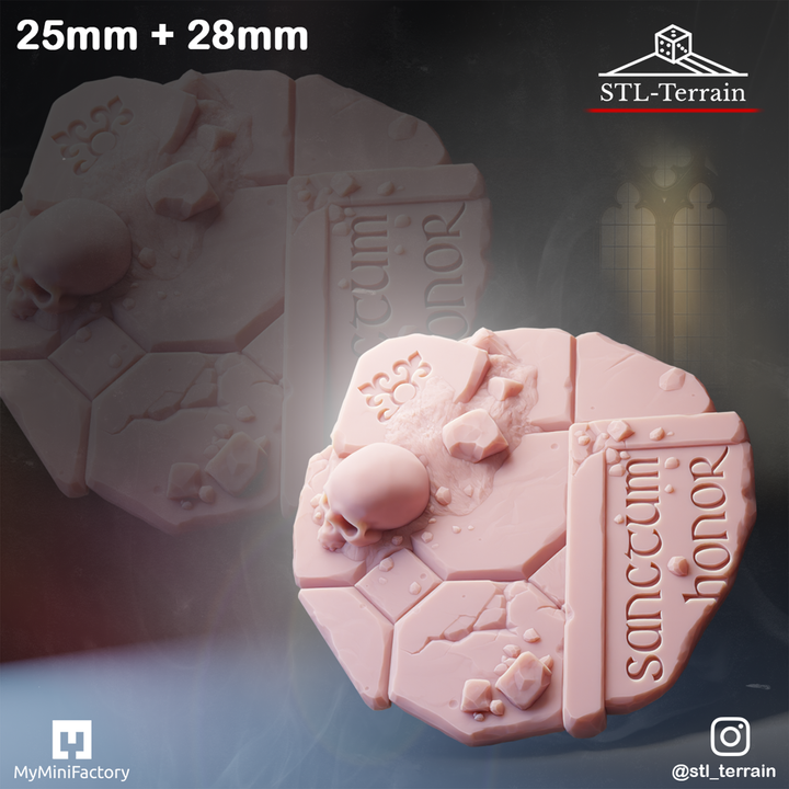 Toppers - Gothic Temple Ruins - 25 - 28 - 32 - Impression 14k - Nettoyage ultrason - SET 1