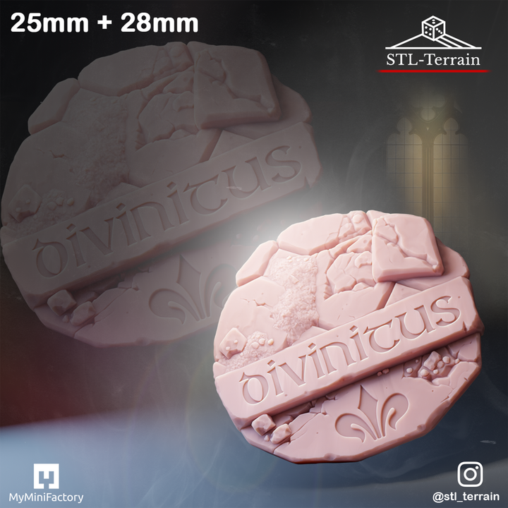 Toppers - Gothic Temple Ruins - 25 - 28 - 32 - Impression 14k - Nettoyage ultrason - SET 1