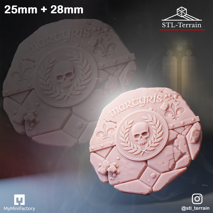 Toppers - Gothic Temple Ruins - 25 - 28 - 32 - Impression 14k - Nettoyage ultrason - SET 1