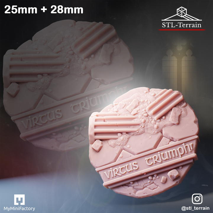 Toppers - Gothic Temple Ruins - 25 - 28 - 32 - Impression 14k - Nettoyage ultrason - SET 1