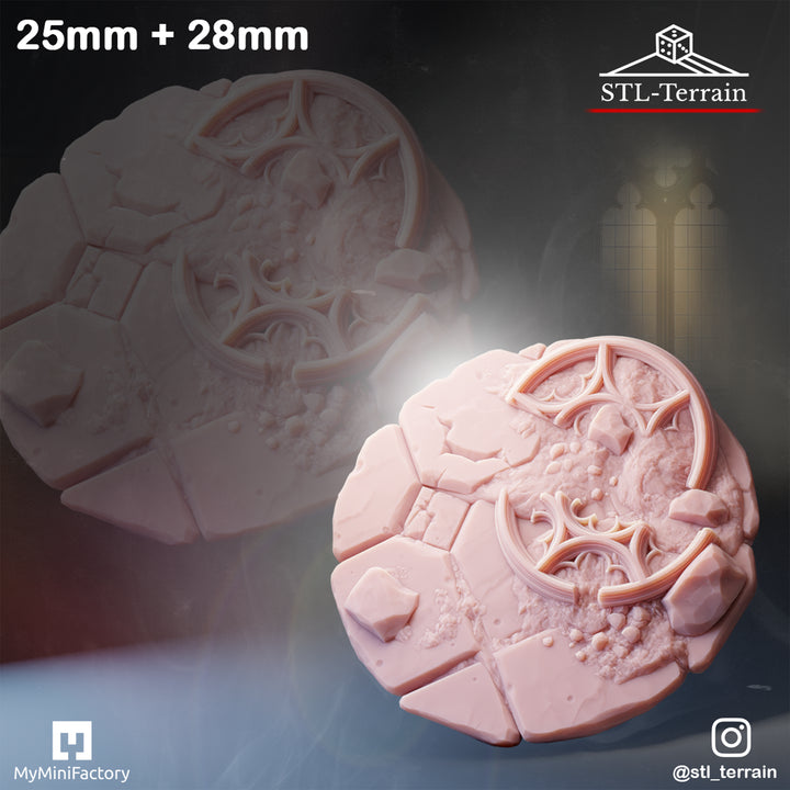 Toppers - Gothic Temple Ruins - 25 - 28 - 32 - Impression 14k - Nettoyage ultrason - SET 2