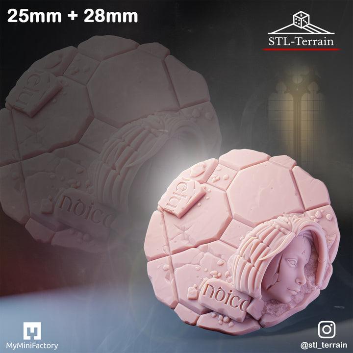 Toppers - Gothic Temple Ruins - 25 - 28 - 32 - Impression 14k - Nettoyage ultrason - SET 2