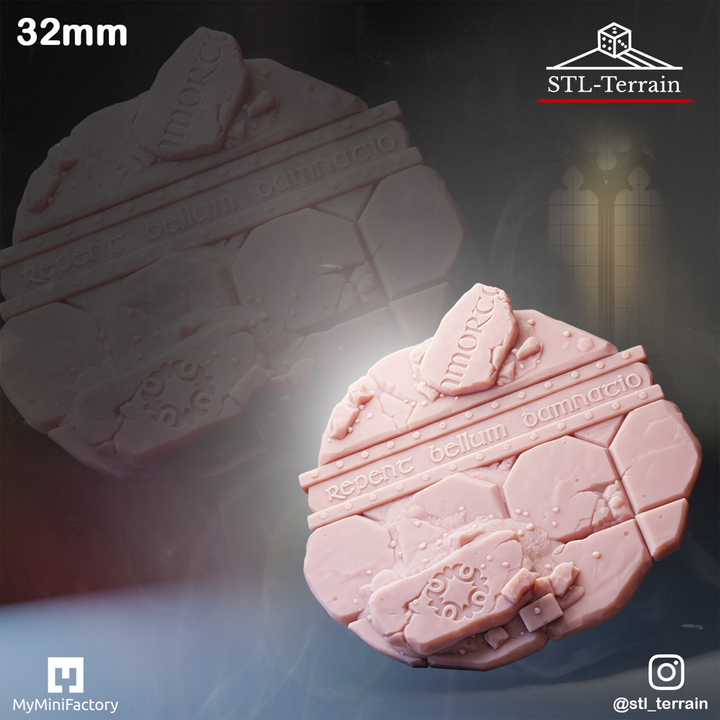 Toppers - Gothic Temple Ruins - 25 - 28 - 32 - Impression 14k - Nettoyage ultrason - SET 1