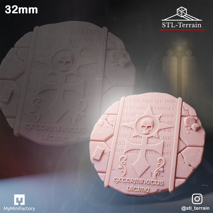 Toppers - Gothic Temple Ruins - 25 - 28 - 32 - Impression 14k - Nettoyage ultrason - SET 2