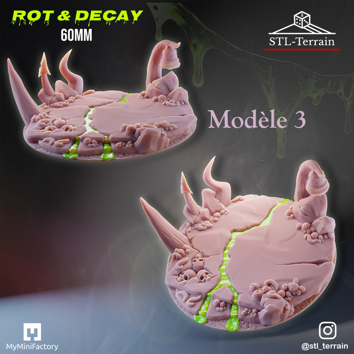 Toppers - Rot & Decay - 60 - 60 FLY - 80 - 60x35 - Impression 14k - Nettoyage ultrason - SET 5