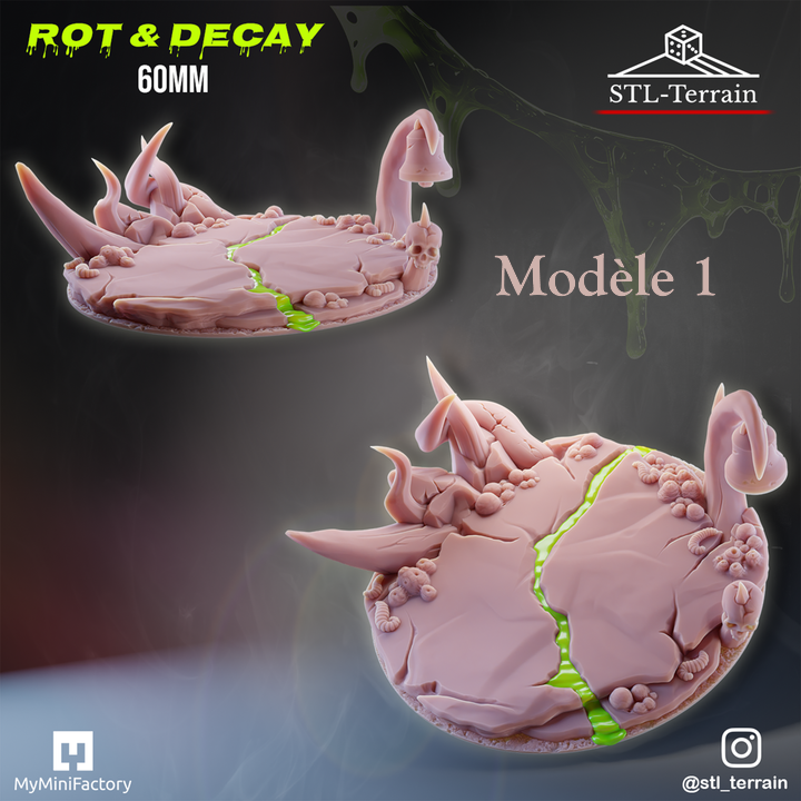 Toppers - Rot & Decay - 60 - 60 FLY - 80 - 60x35 - Impression 14k - Nettoyage ultrason - SET 5