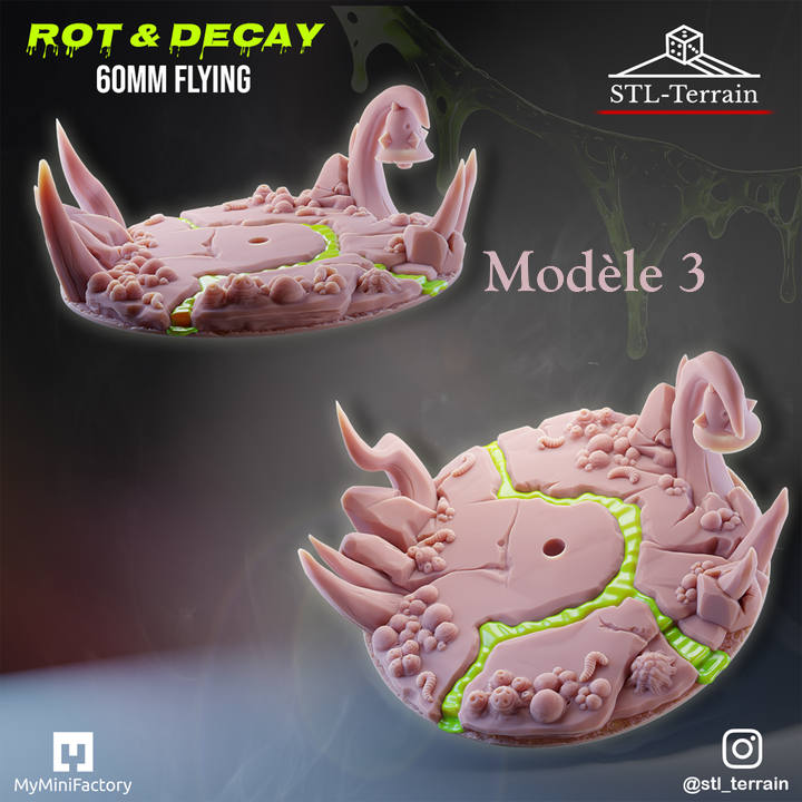 Toppers - Rot & Decay - 60 - 60 FLY - 80 - 60x35 - Impression 14k - Nettoyage ultrason - SET 5