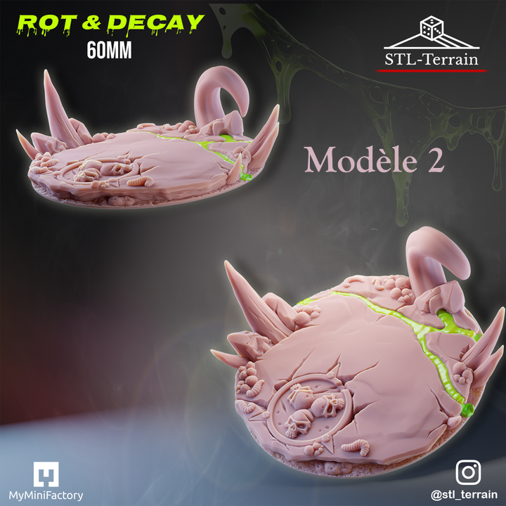 Toppers - Rot & Decay - 60 - 60 FLY - 80 - 60x35 - Impression 14k - Nettoyage ultrason - SET 5