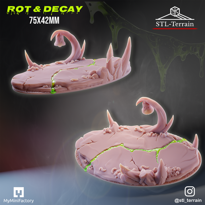 Toppers - Rot & Decay - 90x52 - 75x42 - 105x70 - Impression 14k - Nettoyage ultrason - SET 6