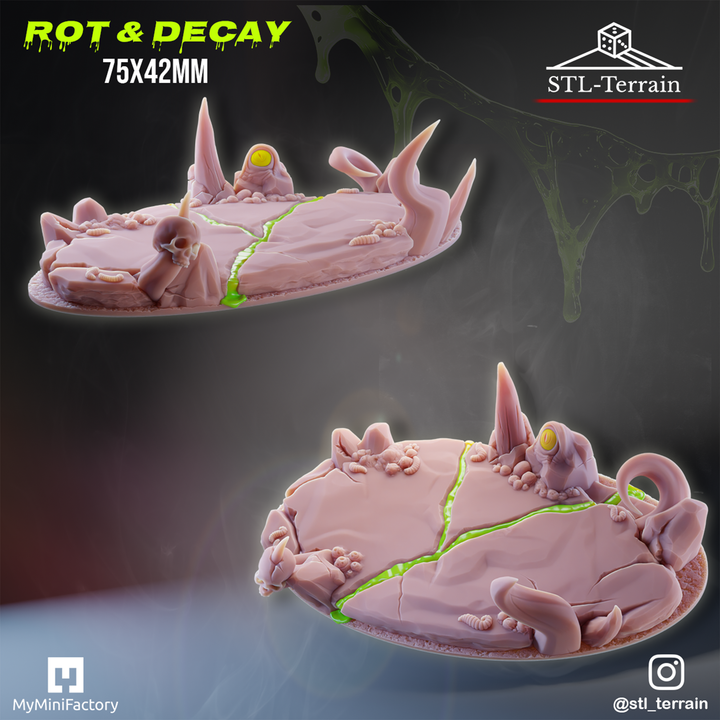 Toppers - Rot & Decay - 90x52 - 75x42 - 105x70 - Impression 14k - Nettoyage ultrason - SET 6