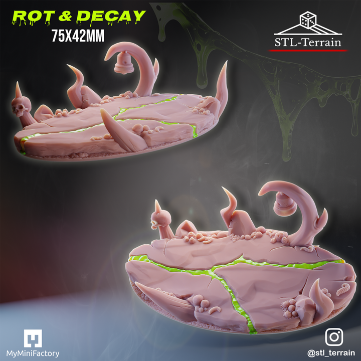 Toppers - Rot & Decay - 90x52 - 75x42 - 105x70 - Impression 14k - Nettoyage ultrason - SET 6
