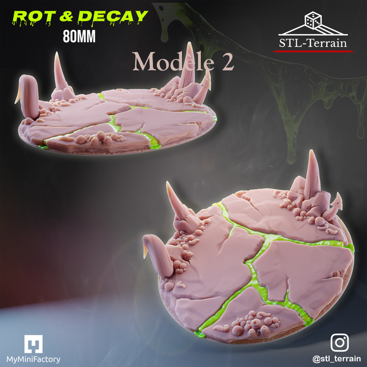 Toppers - Rot & Decay - 60 - 60 FLY - 80 - 60x35 - Impression 14k - Nettoyage ultrason - SET 5