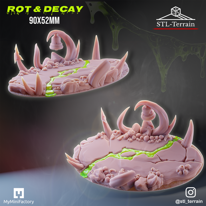 Toppers - Rot & Decay - 90x52 - 75x42 - 105x70 - Impression 14k - Nettoyage ultrason - SET 6