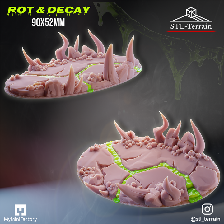 Toppers - Rot & Decay - 90x52 - 75x42 - 105x70 - Impression 14k - Nettoyage ultrason - SET 6
