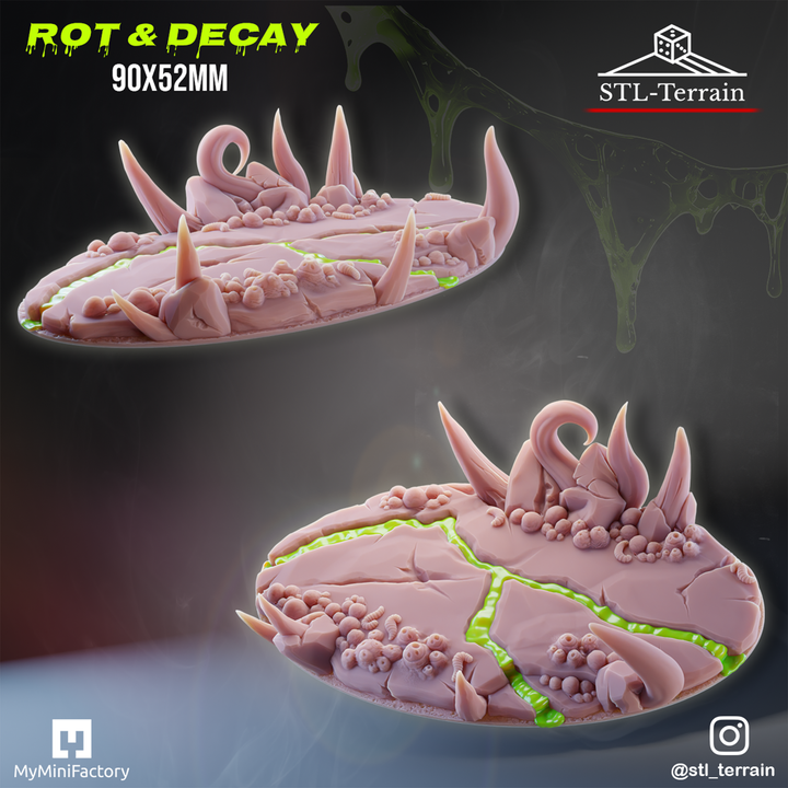 Toppers - Rot & Decay - 90x52 - 75x42 - 105x70 - Impression 14k - Nettoyage ultrason - SET 6