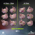 Toppers - Rot & Decay - 25 - 28 - 32 - Impression 14k - Nettoyage ultrason - SET 1
