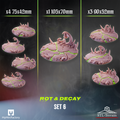 Toppers - Rot & Decay - 90x52 - 75x42 - 105x70 - Impression 14k - Nettoyage ultrason - SET 6