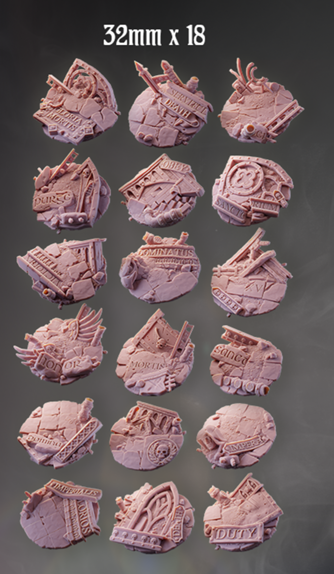 Toppers - Gothic Sector City Ruins - 25 - 28 - 32 - 40 - 50 - Impression 14k - Nettoyage ultrason - WAVE 1