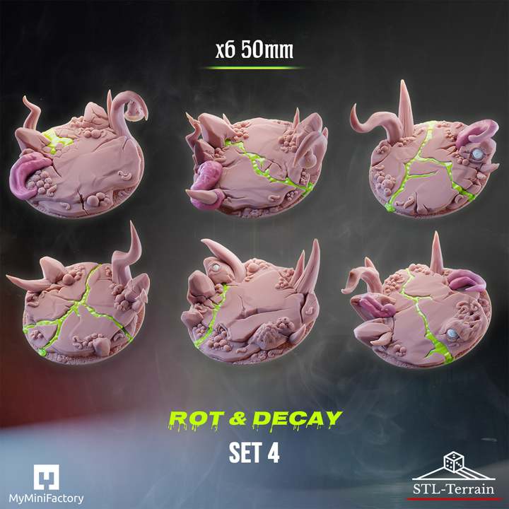 Toppers - Rot & Decay- 50 - Impression 14k - Nettoyage ultrason - SET 4