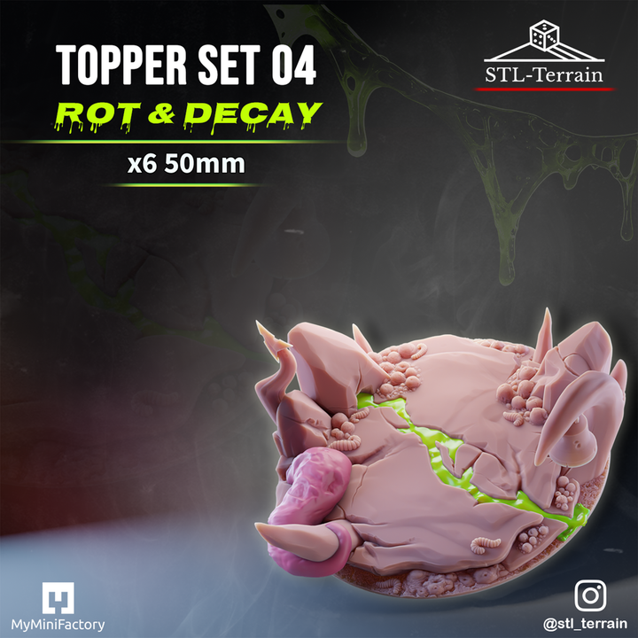 Toppers - Rot & Decay- 50 - Impression 14k - Nettoyage ultrason - SET 4